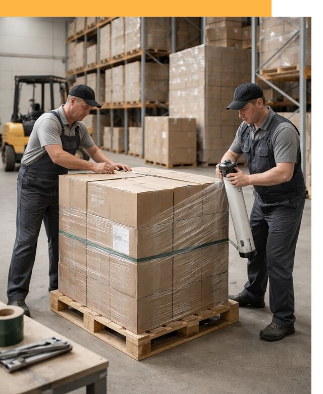 Упаковка и паллетирование грузов от 3577 руб: защита и крепление