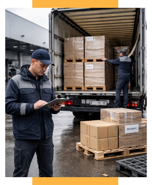 Доставка грузов из Беларуси от 15332 р. логистика СетСервис-Вбр