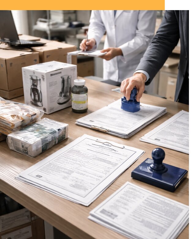 Сертификация импортных товаров от 12265 с таможенным сопровождением